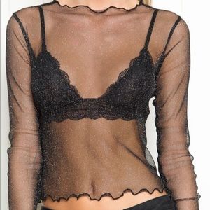 brandy melville rene mesh top
